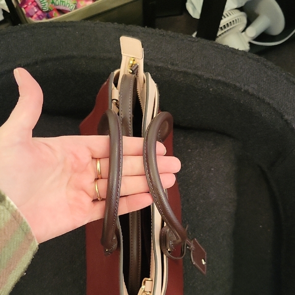 Kate Spade Maroon and Cream Handbag - Picture 2 of 5